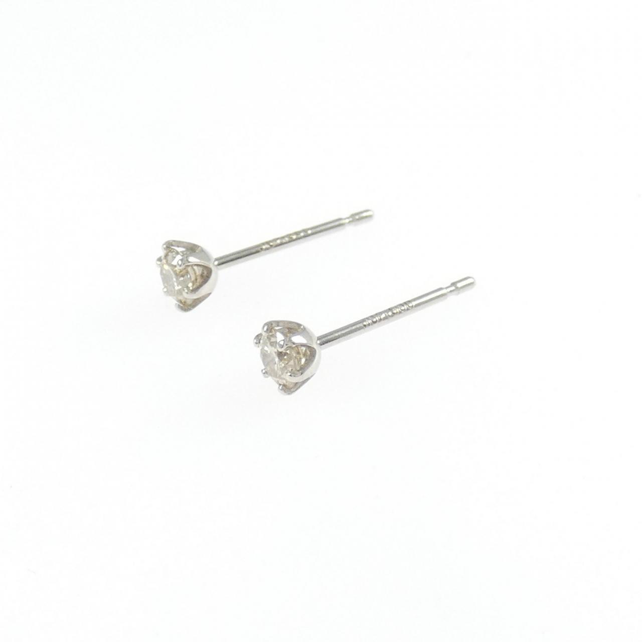PT900 ソリティア ダイヤモンド ピアス 0.20CT