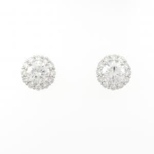 PT900 ダイヤモンド ピアス 1.010CT 1.018CT D VVS1-2 VG-GOOD