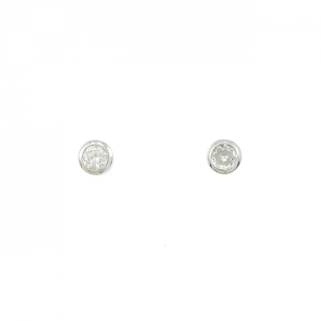 PT900 ソリティア ダイヤモンド ピアス 0.2CT