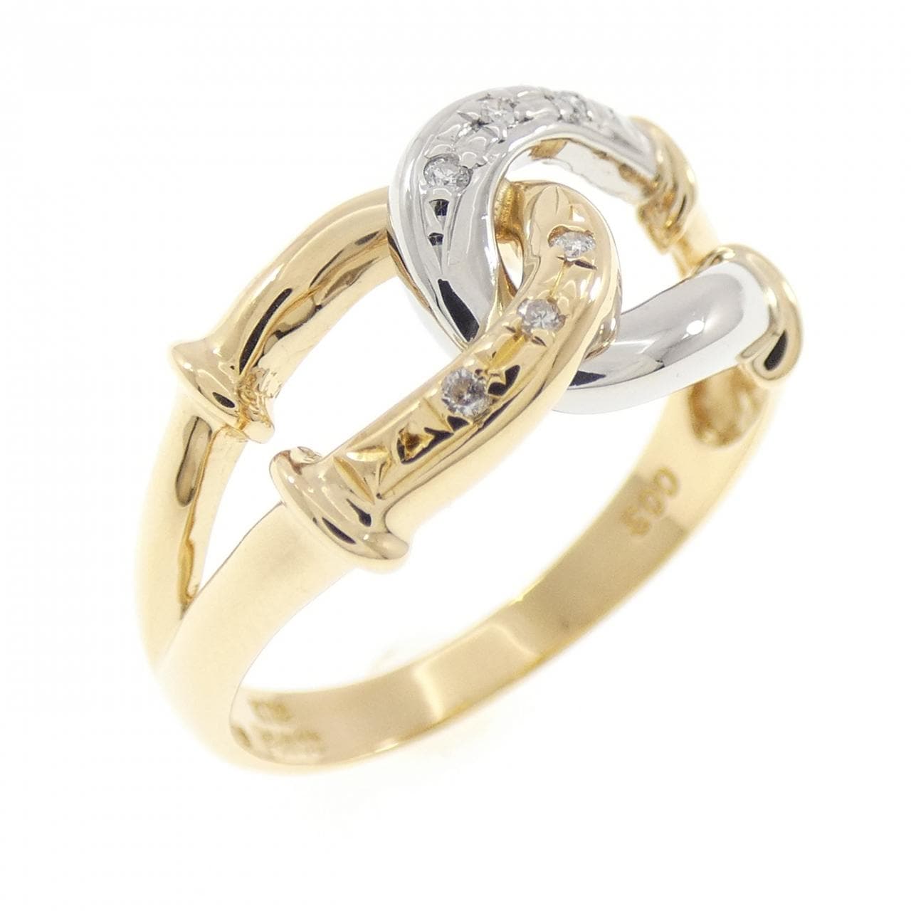 K18YG/PT900 Diamond Ring 0.03CT