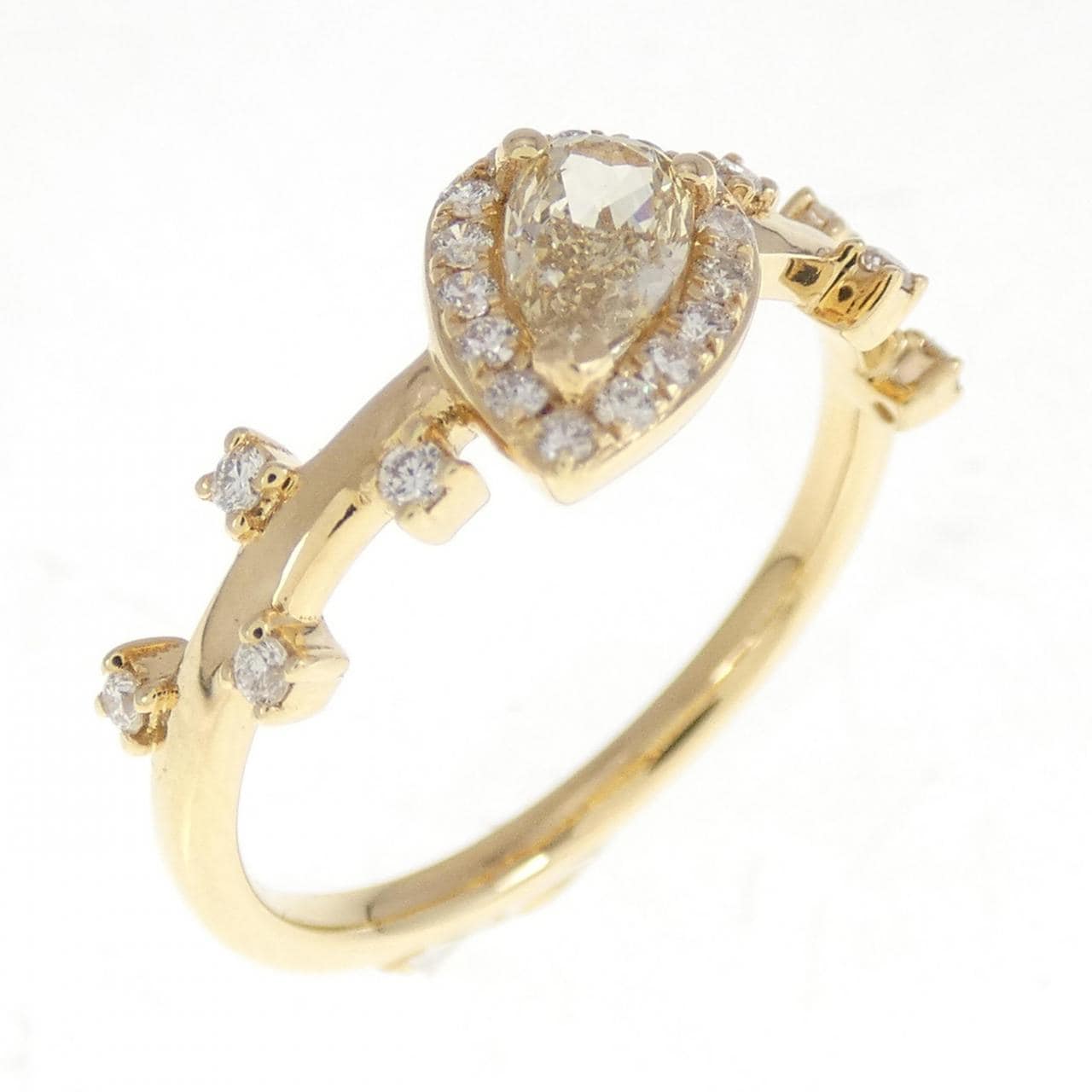 [BRAND NEW] K18YG Diamond ring 0.17CT