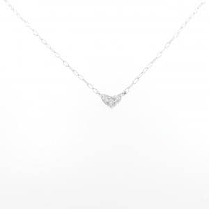 K18WG ハート ダイヤモンド ネックレス 0.02CT