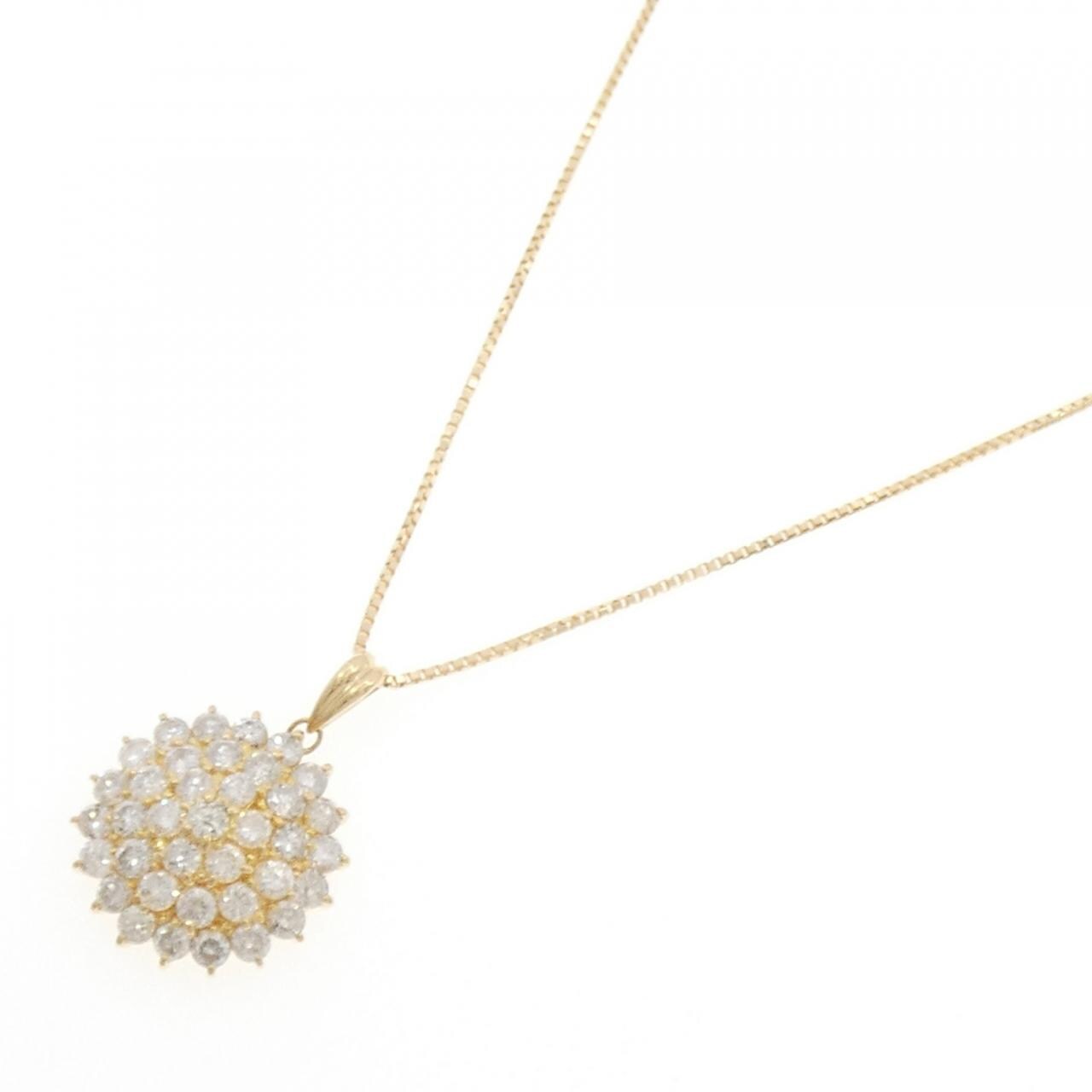 K18YG ダイヤモンド ネックレス 3.20CT