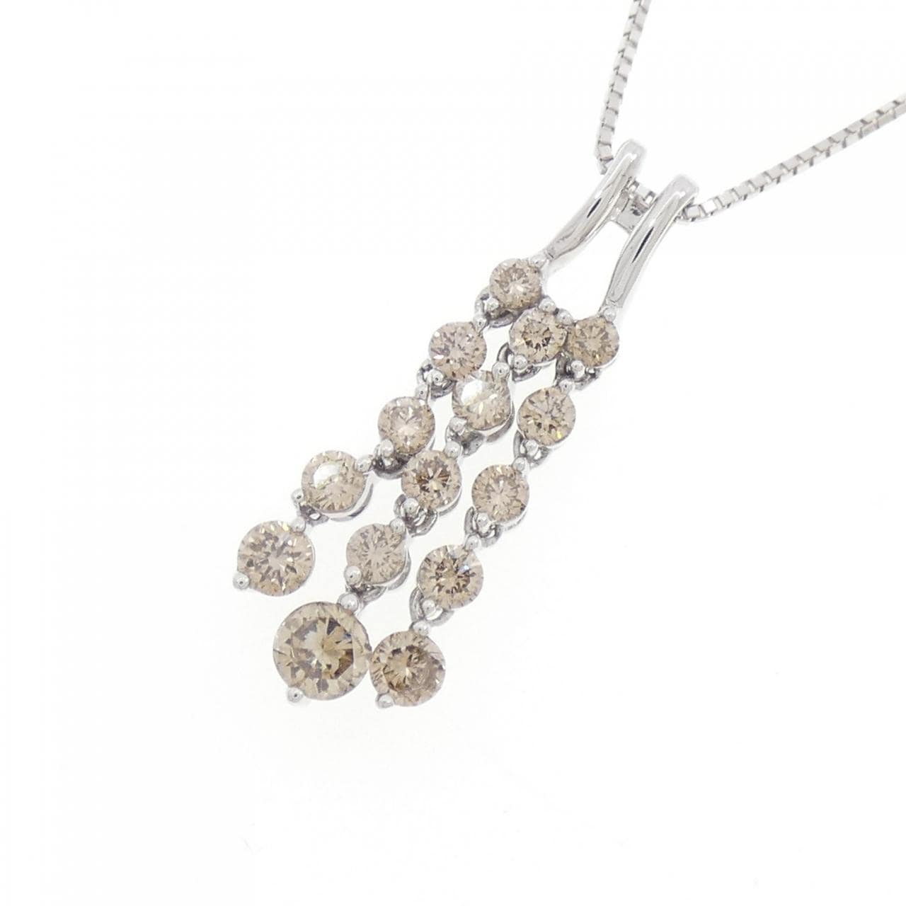 K18WG ダイヤモンド ネックレス 0.70CT
