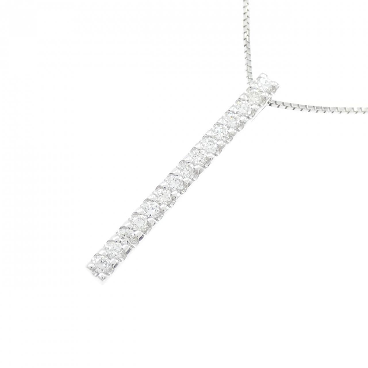 K18WG ダイヤモンド ネックレス 0.30CT
