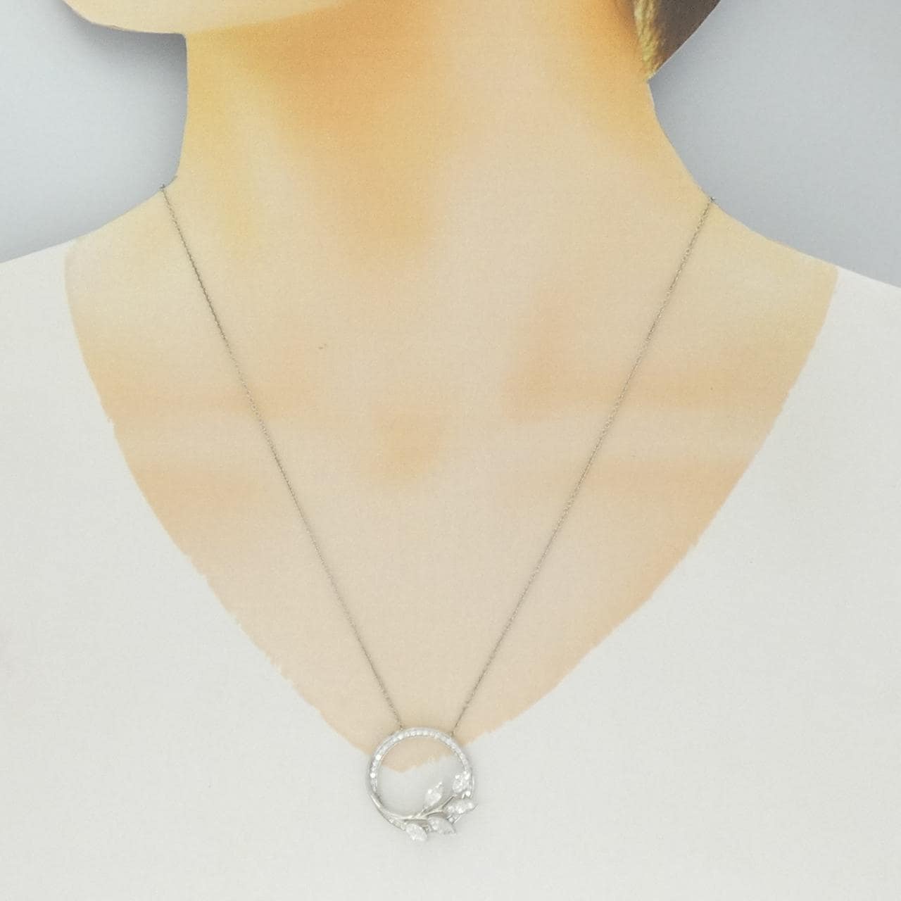 ティファニー ヴァイン サークル ラージ ネックレス 0.70CT