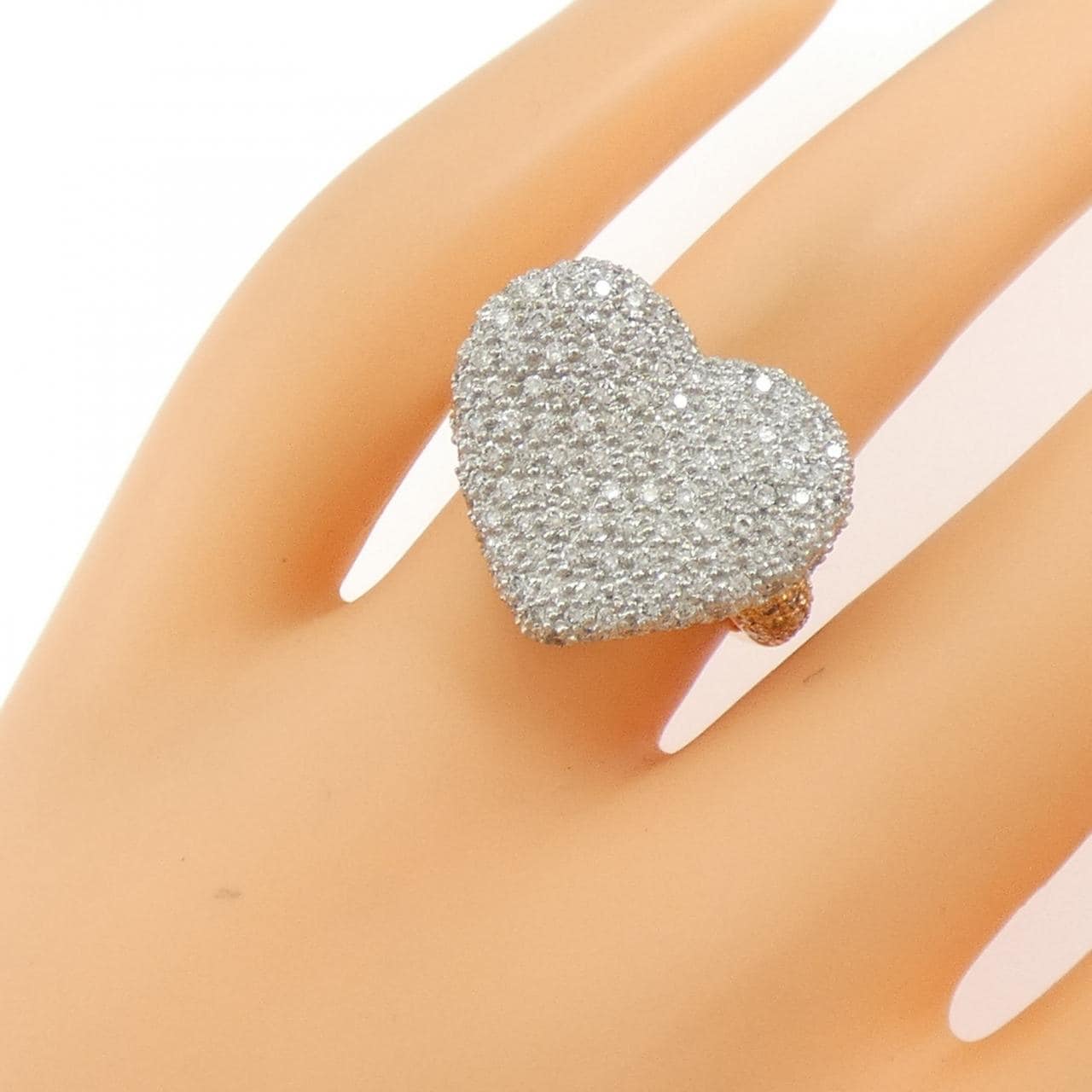 750PG/750WG ハート ダイヤモンド リング 1.30CT