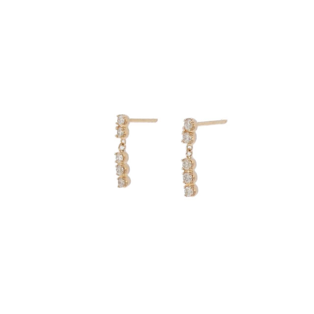 K18PG ダイヤモンド ピアス 0.20CT