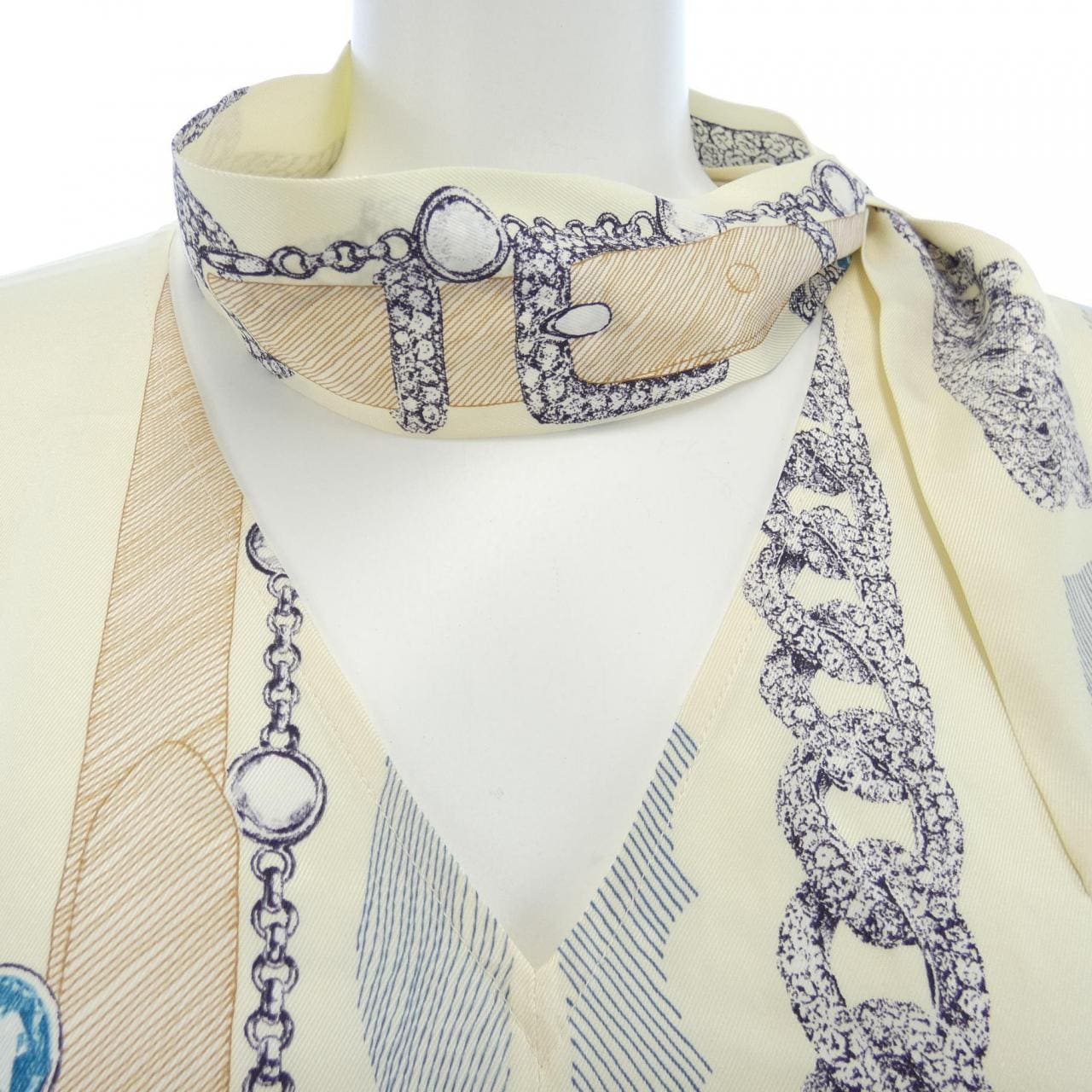 エルメス HERMES ETUDE POUR UNE PARURE DE GALA *86-7302 ツイルレーヌ ワンピース