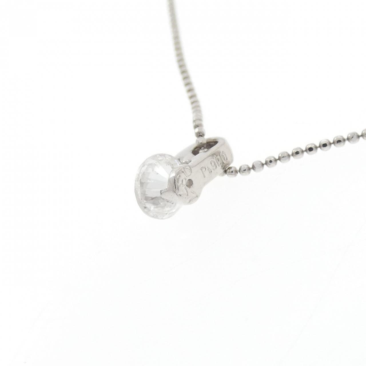 PT900/PT850 ソリティア ダイヤモンド ネックレス 0.377CT