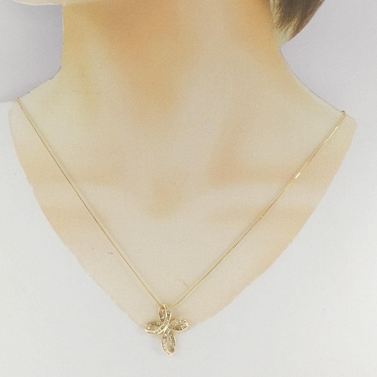 K18YG ダイヤモンド ネックレス 0.83CT