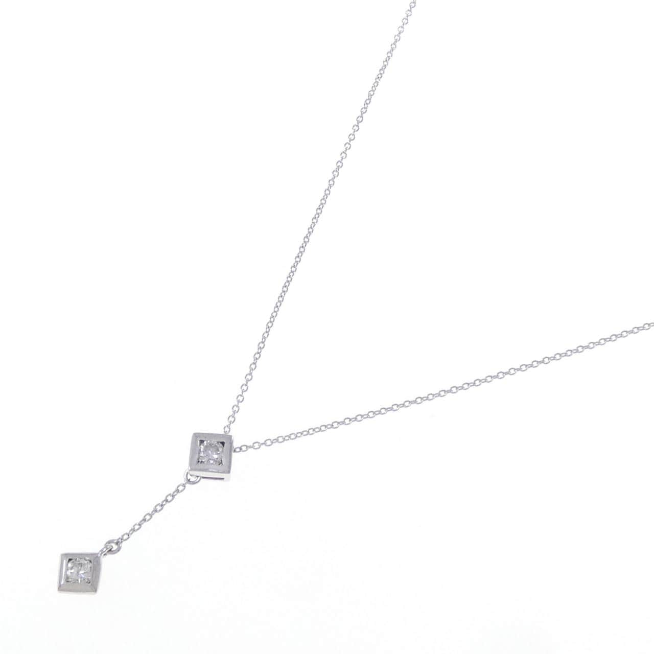 K18WG ダイヤモンド ネックレス 0.21CT