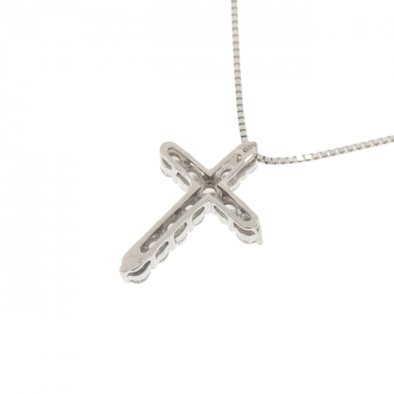 PT900/PT850 クロス ダイヤモンド ネックレス 0.50CT