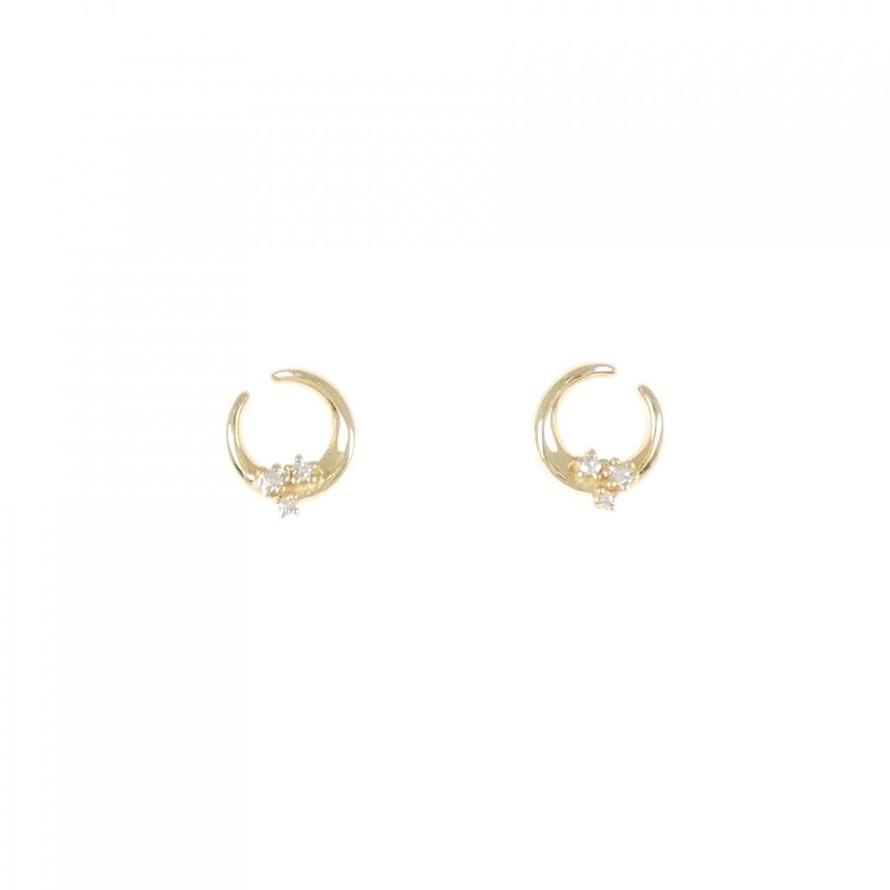 【新品】K10YG ダイヤモンド ピアス 0.04CT
