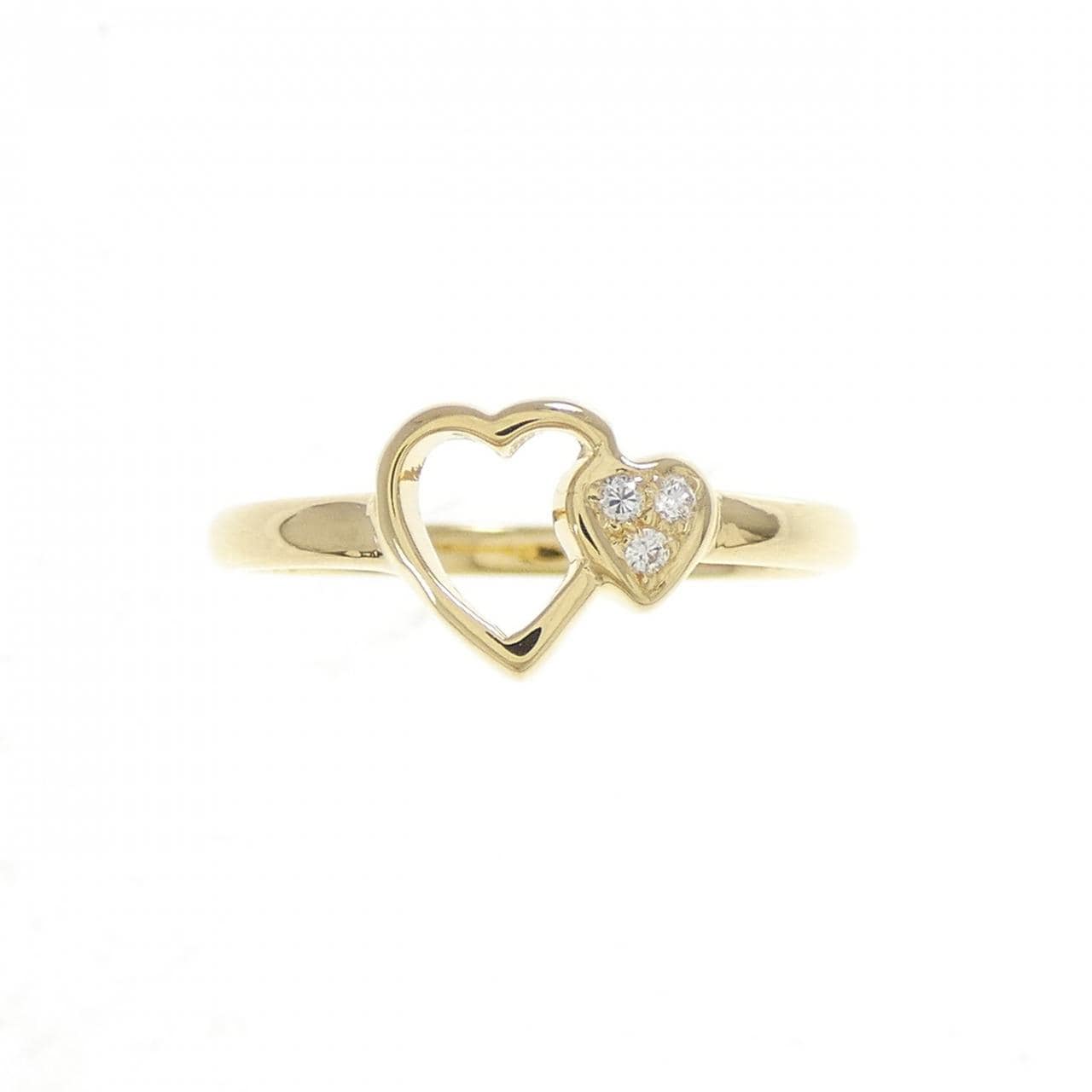 K18YG ハート ダイヤモンド リング 0.05CT