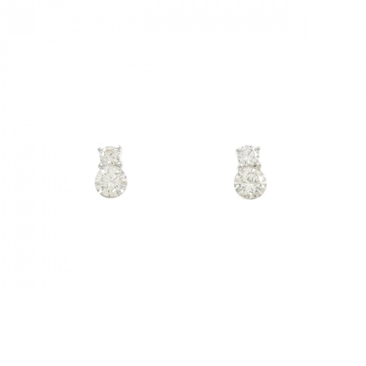 K18WG ダイヤモンド ピアス 0.36CT