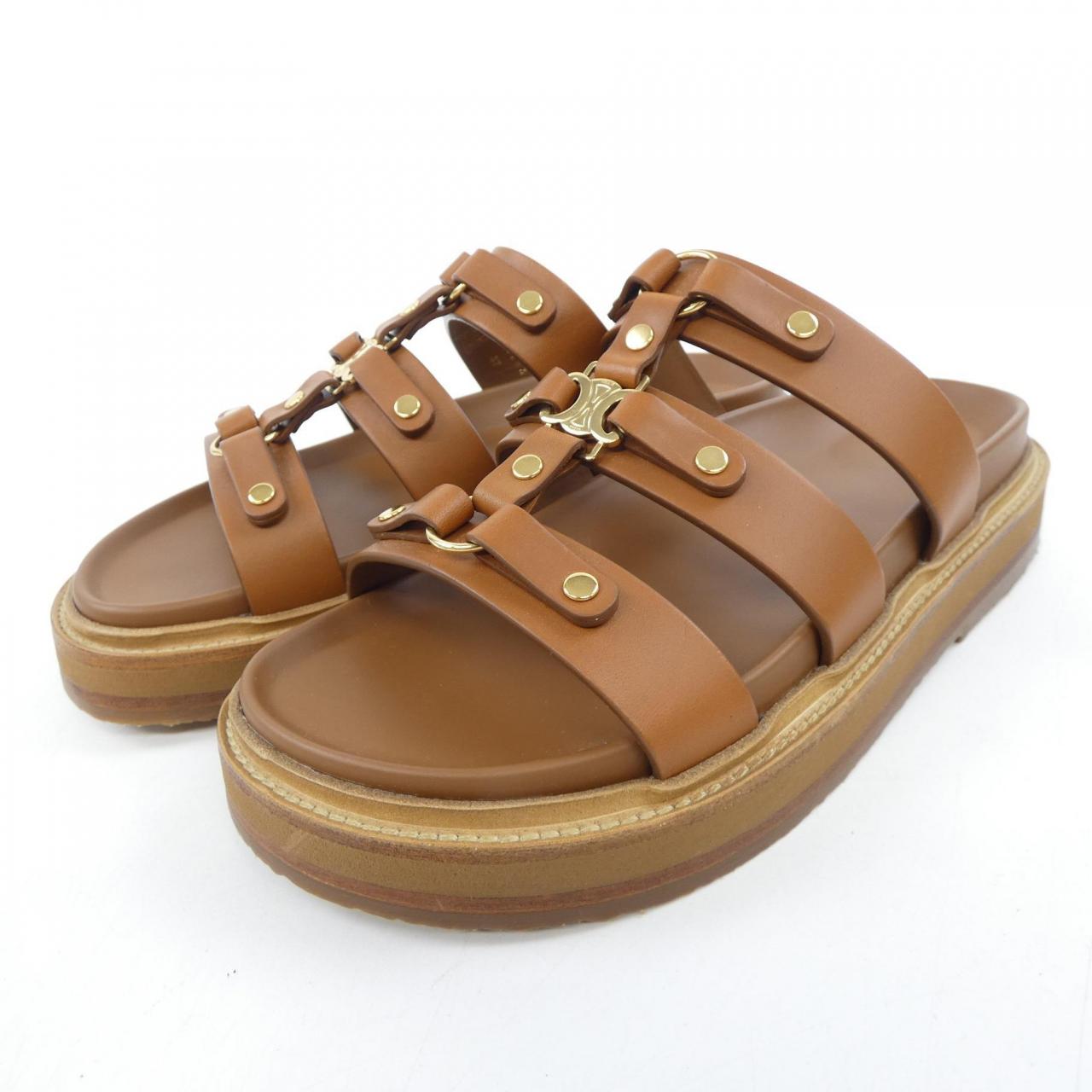 セリーヌ CELINE スライドティッピ トリオンフウエッジミュール 357283766C サンダル