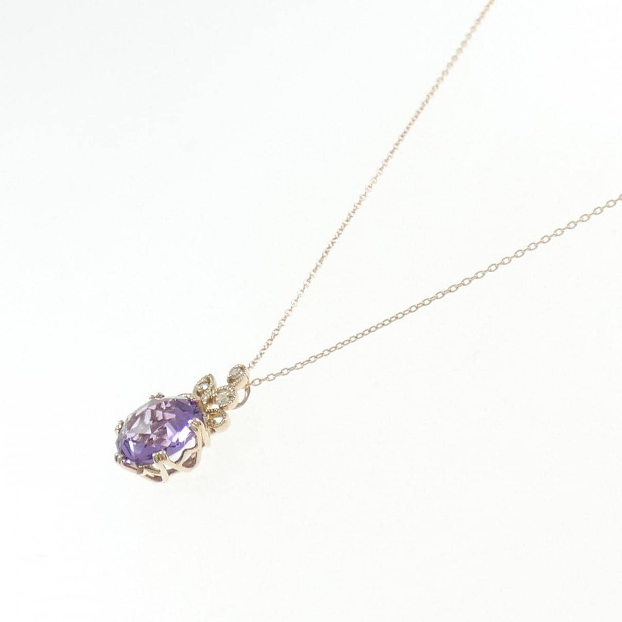 K18PG amethyst necklace