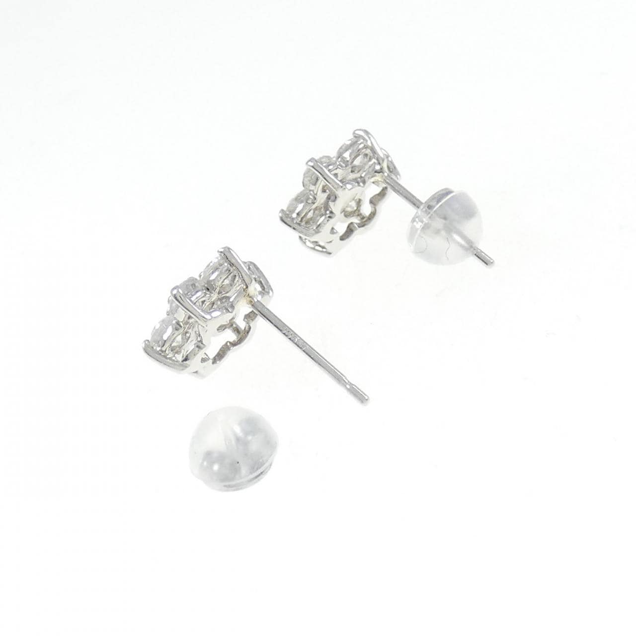 PT フラワー ダイヤモンド ピアス 1.00CT