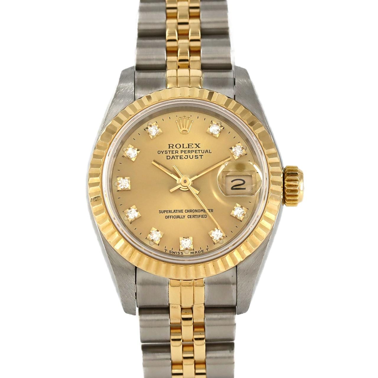 ROLEX Datejust 69173G SSxYG自動上弦X 編號。