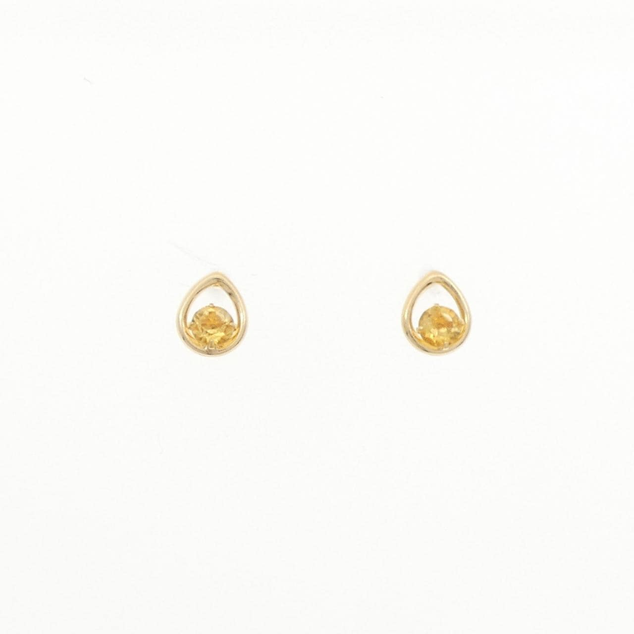 [BRAND NEW] K18YG citrine earrings