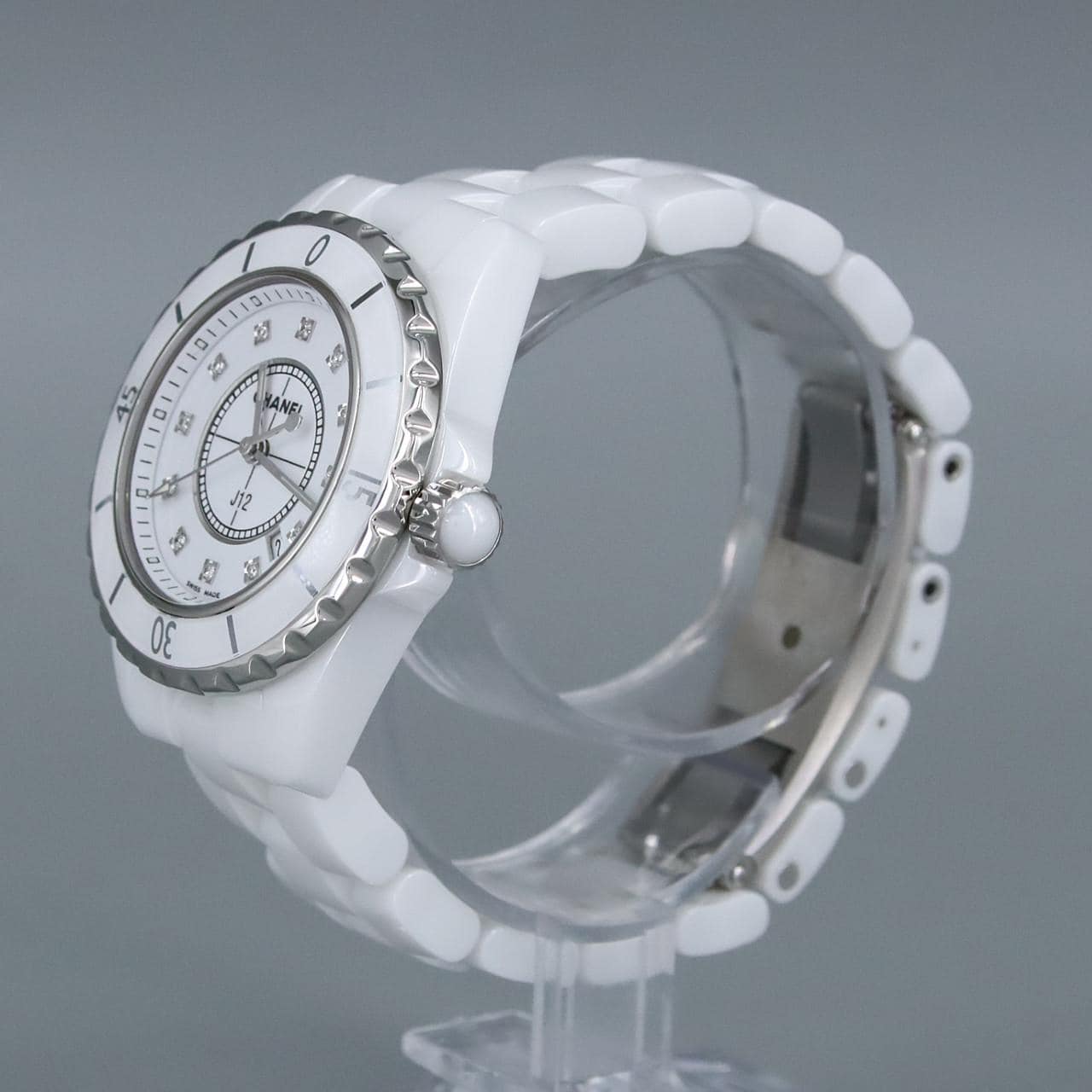シャネル J12 33mmセラミック・12P H1628 セラミック クォーツ