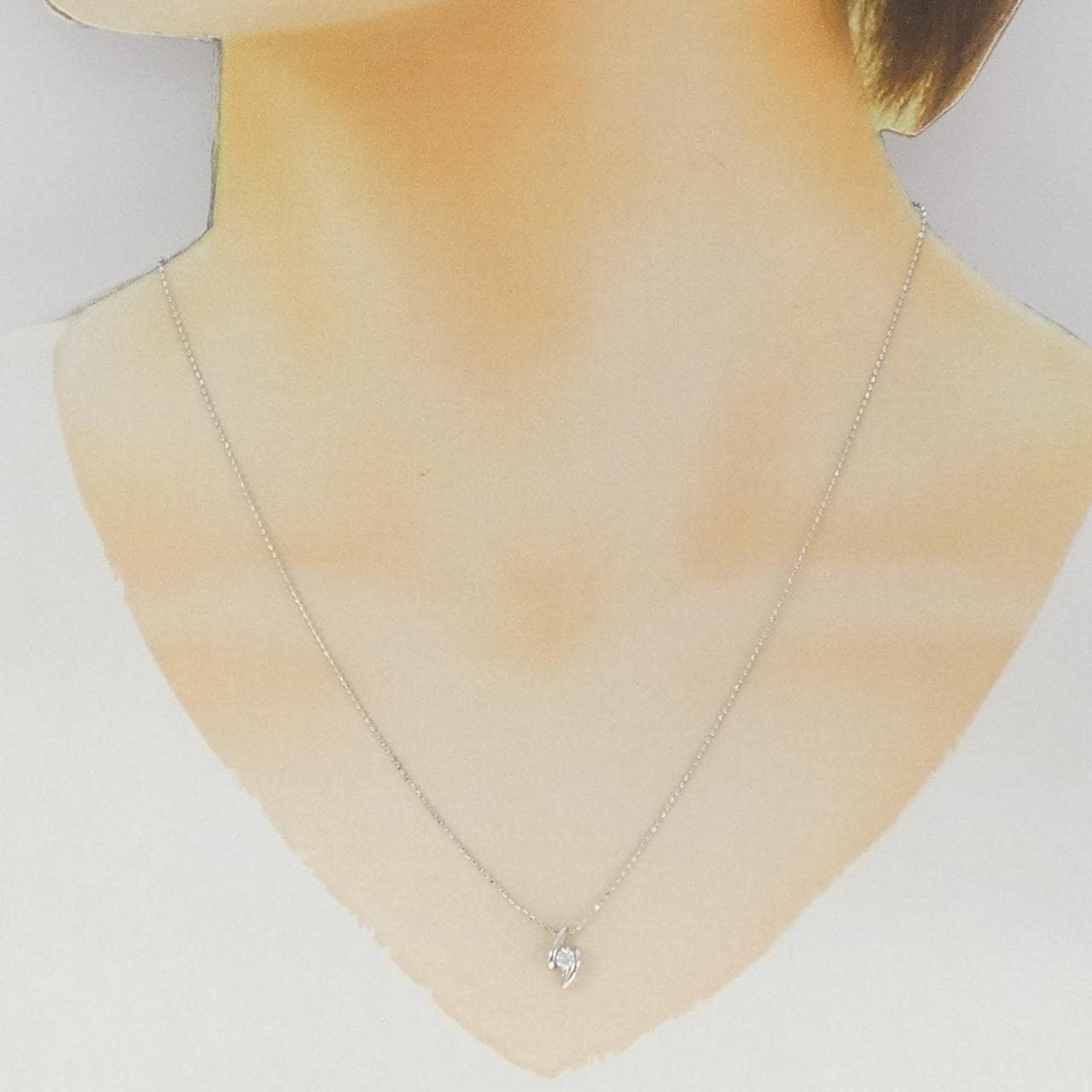 K14WG ダイヤモンド ネックレス 0.07CT