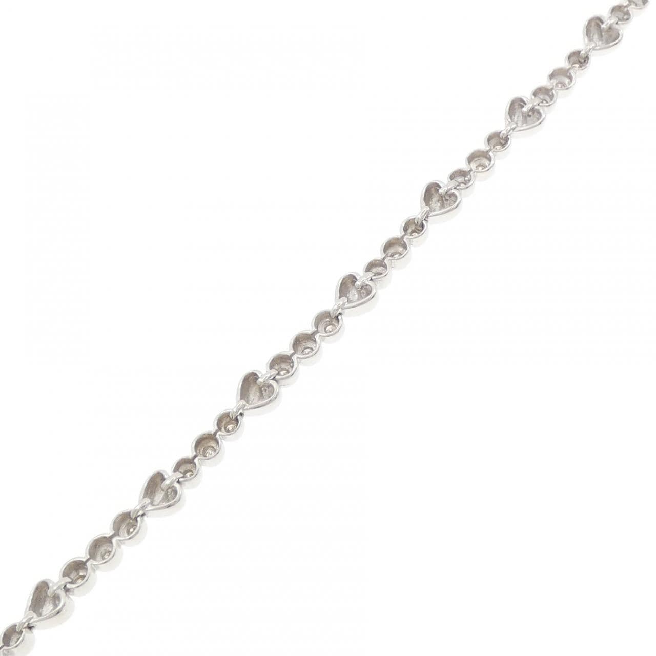 K18WG ハート ダイヤモンド ブレスレット 0.33CT