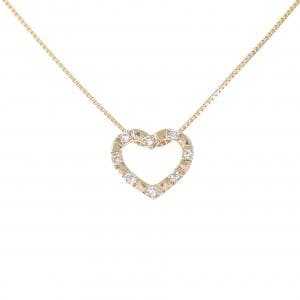 K18PG ハート ダイヤモンド ネックレス 0.08CT