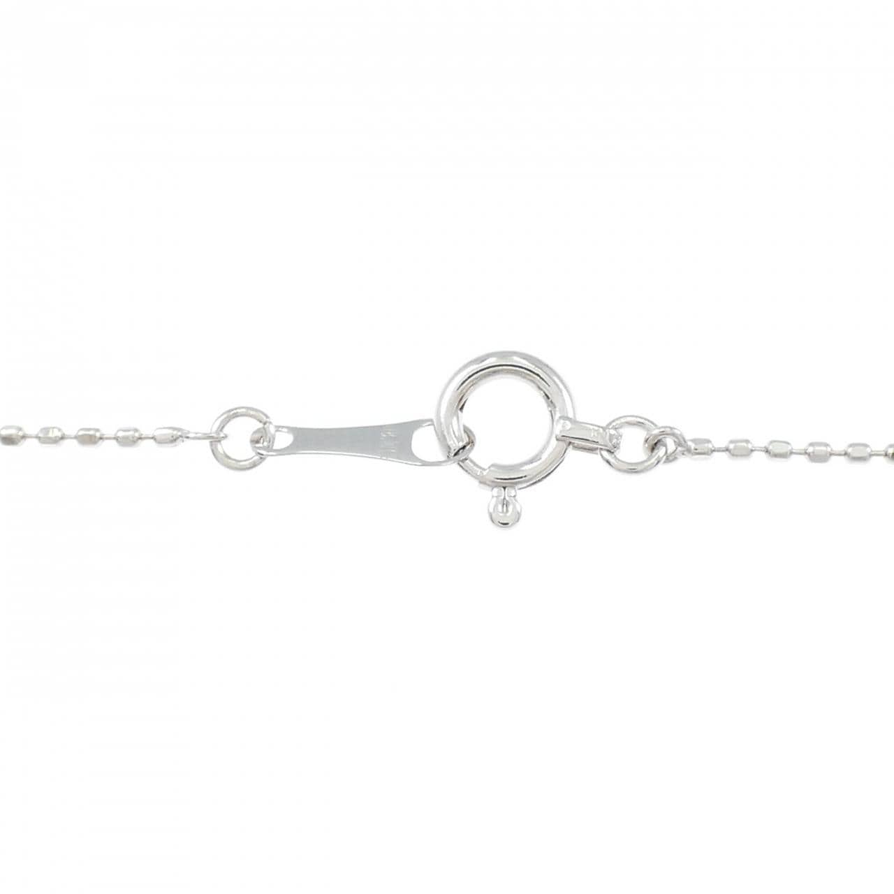 K18WG クロス ダイヤモンド ネックレス 0.07CT