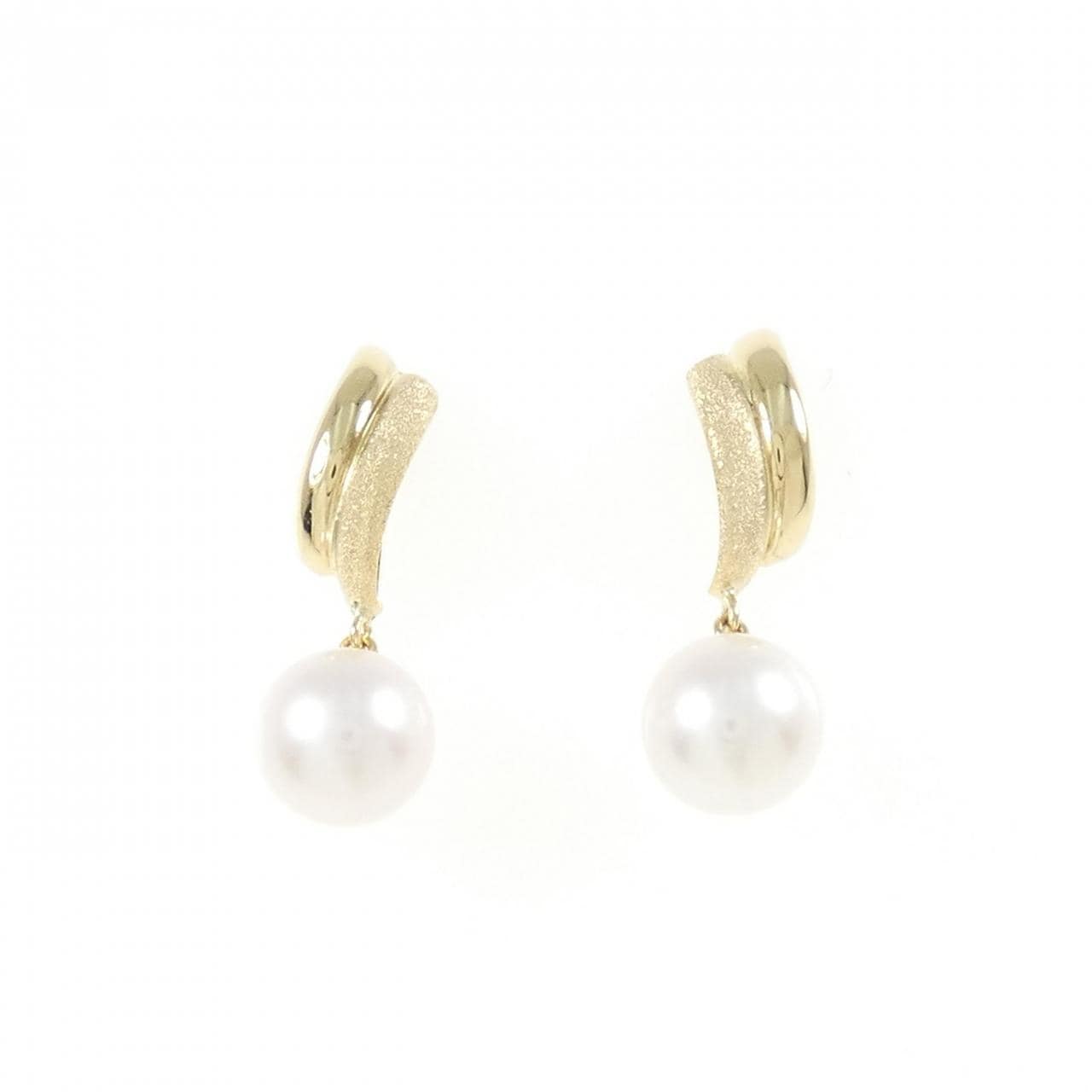 [BRAND NEW] K18YG Akoya pearl earrings 7mm