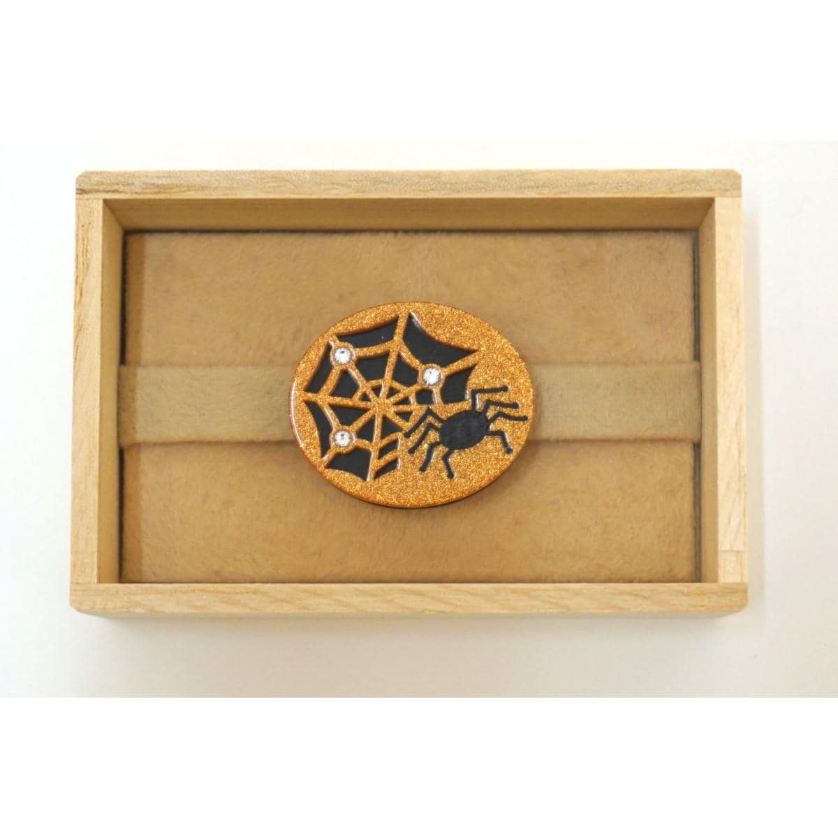 【新品】帯留　クモ