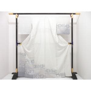 【新品】単衣　訪問着　友禅銀彩加工【和田光正】