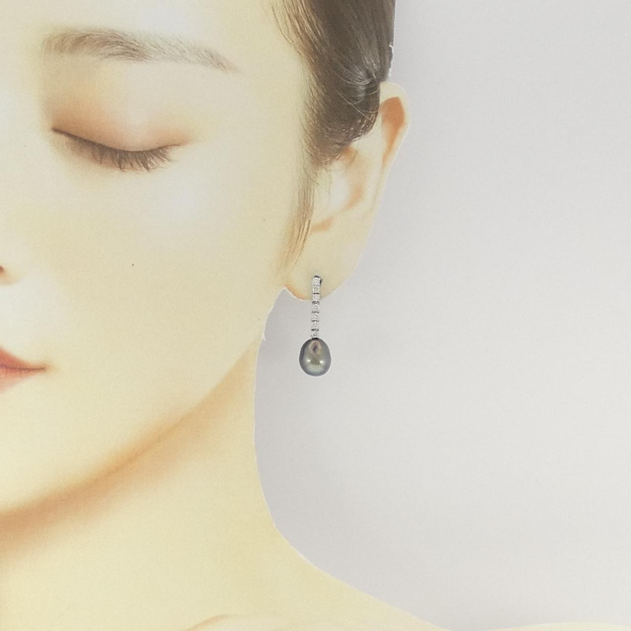 PT900 Black Pearl Earrings