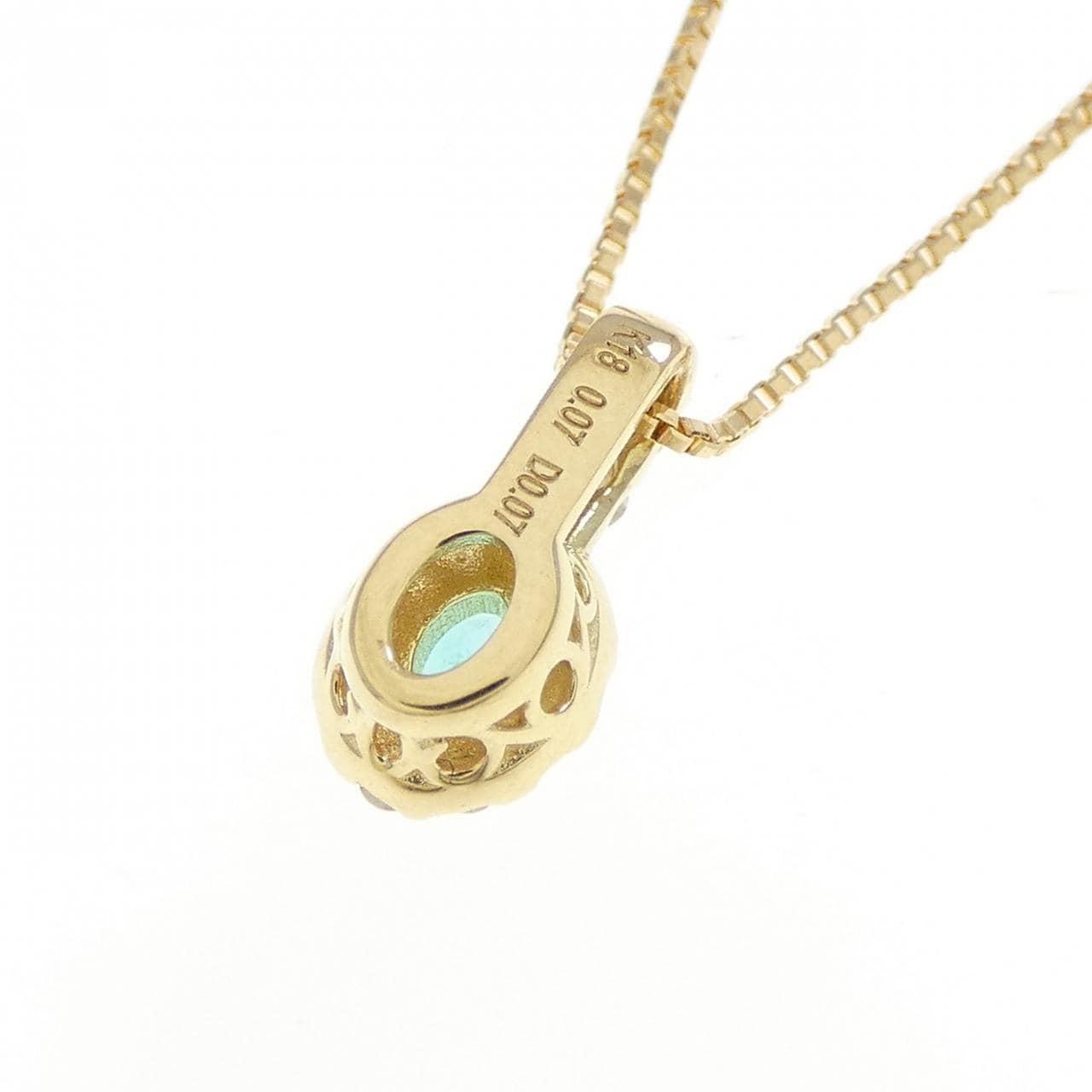 K18YG トルマリン ネックレス 0.07CT