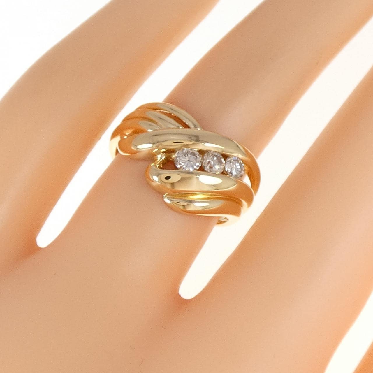 K18YG ダイヤモンド リング 0.30CT