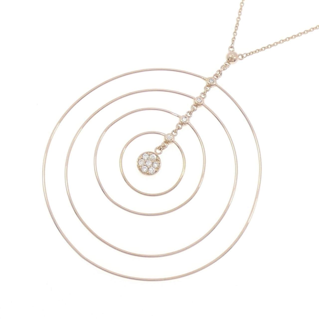 K18PG ダイヤモンド ネックレス 0.15CT