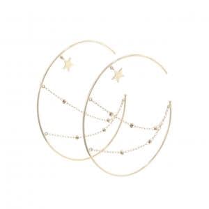 4゜C K10YG スター ピアス