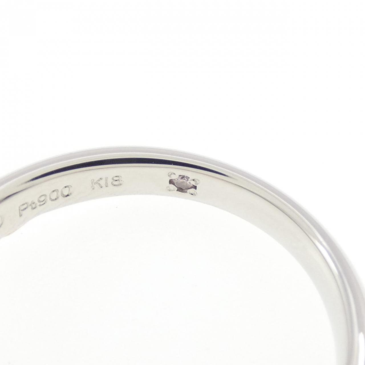 K18PG/PT900 ダイヤモンド リング 0.06CT