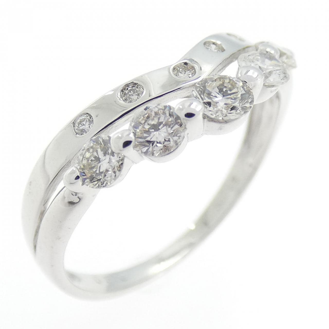 K18WG ダイヤモンド リング 0.50CT