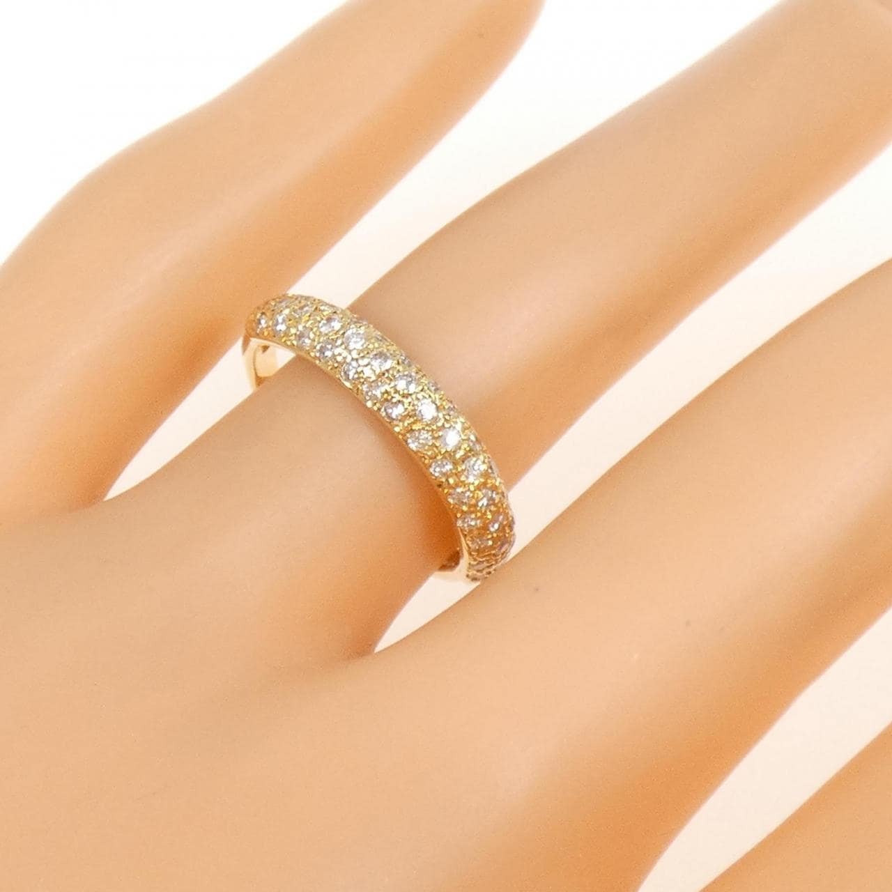 K18YG パヴェ ダイヤモンド リング 0.43CT