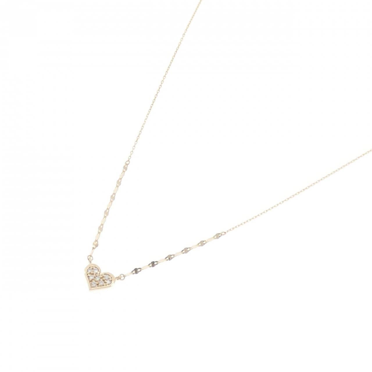 K10YG ハート ダイヤモンド ネックレス 0.04CT