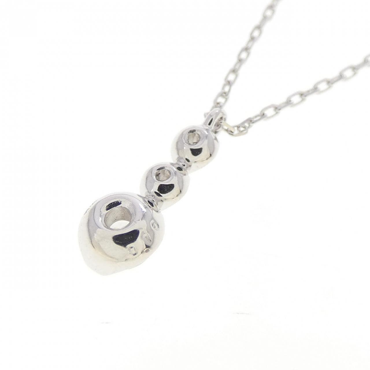 K10WG ダイヤモンド ネックレス 0.10CT