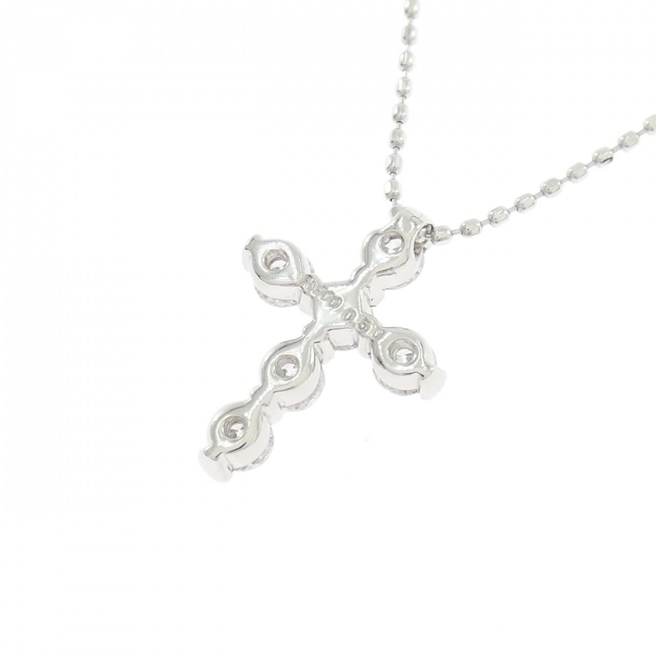 PT900/PT850 クロス ダイヤモンド ネックレス 0.50CT