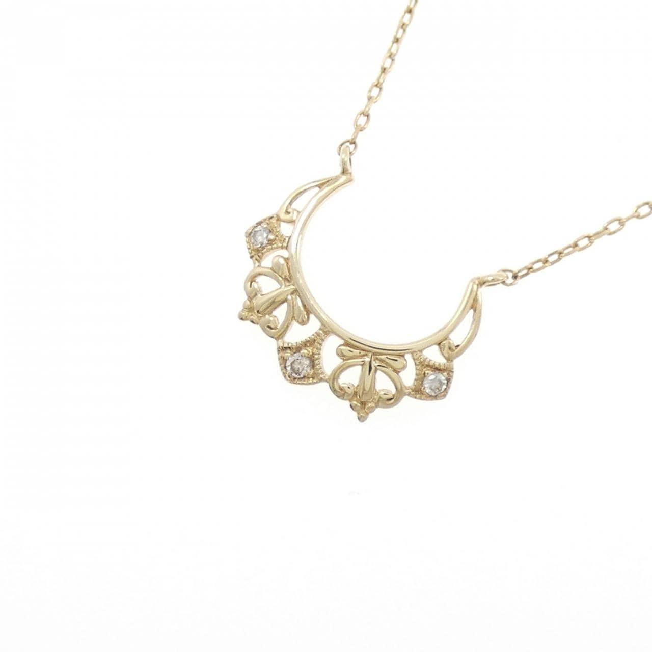 K10YG ダイヤモンド ネックレス 0.026CT