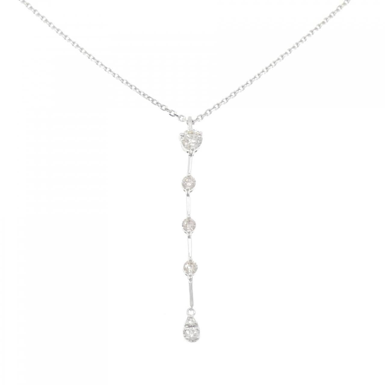 K18WG ダイヤモンド ネックレス 0.61CT