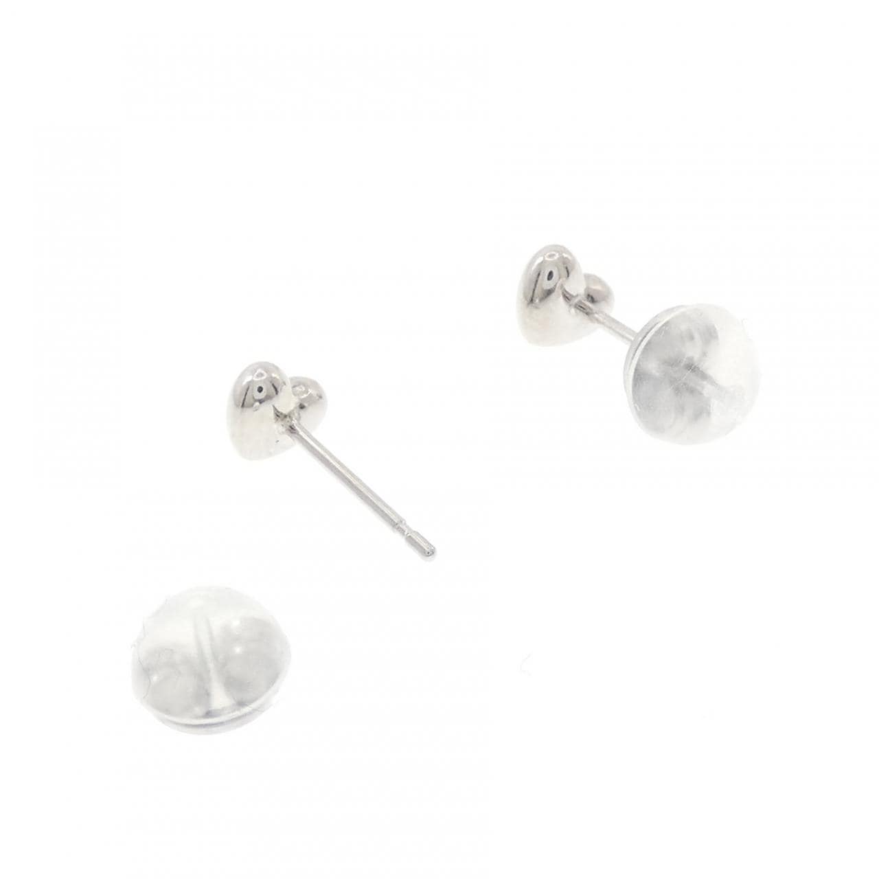 K14WG ハート ピアス