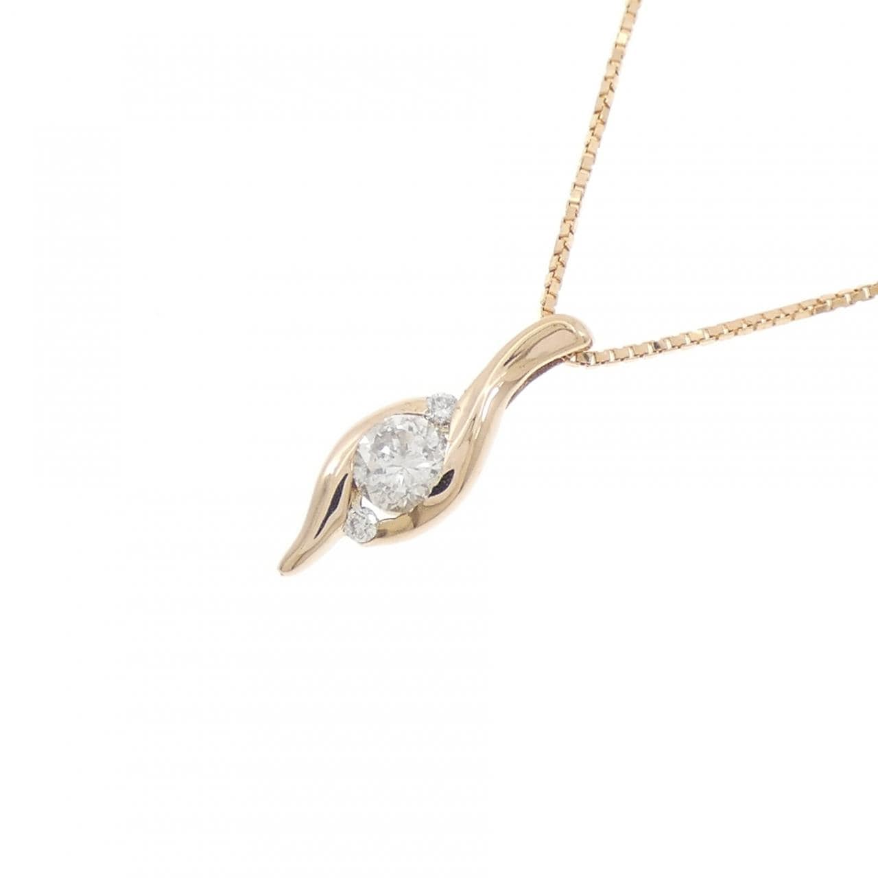 K18PG ダイヤモンド ネックレス 0.16CT