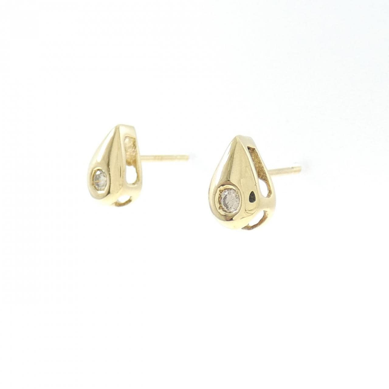 K18YG ダイヤモンド ピアス 0.06CT