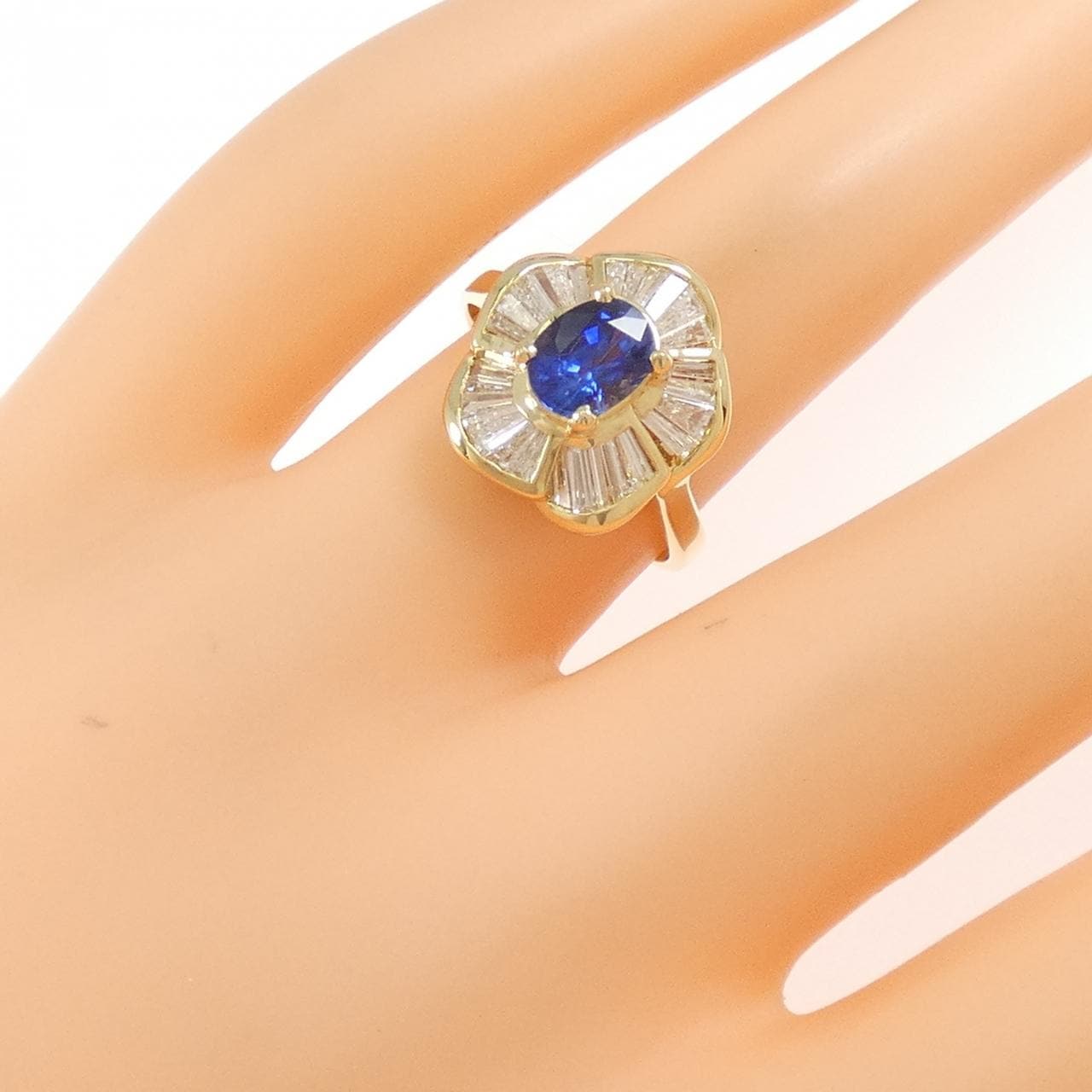 18KYG藍寶石戒指0.96CT